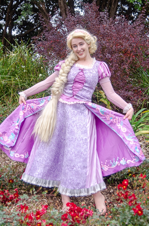 Rapunzel-inspired long-haired princess entertainer for New Zealand parties